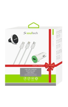 Soultech Araç Şarjı+3 Usb Kablo+araç Tutucu