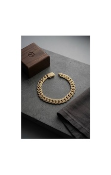 Cuban Zincir Model Zirkon Taşlı Gold Renk Erkek Bileklik Tj-eb3817 Evimdeyokyok Cuban Zincir Model Zirkon Taşlı Gold Renk Erkek Bileklik Tj-eb3817 Evimdeyokyok