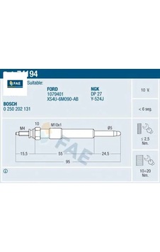 Kızdırma Bujisi Fıesta Iv-focus-focus Iı-connect-cmax-smax-galaxy-mondeo 1.8 Tdci/1.8 D Fae Xs4u6m090ab / 1079401 Kızdırma Bujisi Fıesta Iv-focus-focus Iı-connect-cmax-smax-galaxy-mondeo 1.8 Tdci/1.8 D Fae Xs4u6m090ab / 1079401