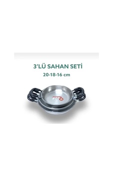 Tava , Alüminyum 3 Adet Tava 16-18-20 Cm
