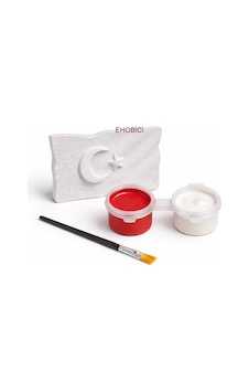 Ehobici Taş Boyama Seti Türk Bayrağı 2 Renk Akrilik Boya 3ml + Fırça Ehobici Taş Boyama Seti Türk Bayrağı 2 Renk Akrilik Boya 3ml + Fırça