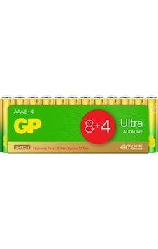 Gp Ultra Alkalin Aaa İnce Kalem Pil 12'li Paket Gp Ultra Alkalin Aaa İnce Kalem Pil 12'li Paket