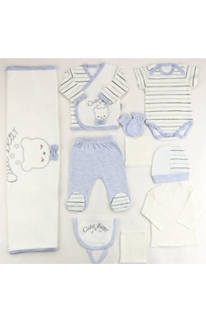 Sebi Bebe Cute Bear 10'lu Hastane Çıkış Seti 2020 Gri