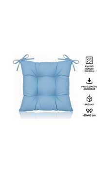 4'lü Sandalye Minderi Bağcıklı, Çökme Yapmaz Sünger Dolgulu, Yıkanabilir 40x40 Cm Mavi Çok Renkli 4'lü Sandalye Minderi Bağcıklı, Çökme Yapmaz Sünger Dolgulu, Yıkanabilir 40x40 Cm Mavi Çok Renkli