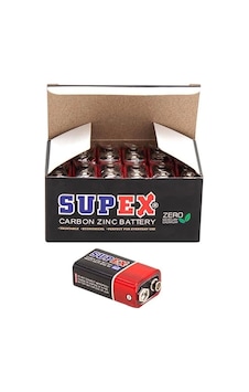 Supex 6f22 9 Volt Pil 12 'li Paket Supex 6f22 9 Volt Pil 12 'li Paket