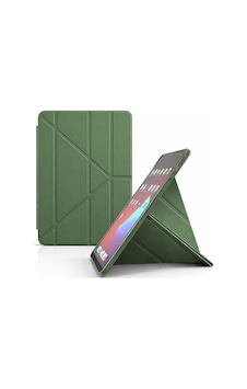 K Pad İle Uyumlu Kılıf Kalem Koyma Bölmeli Stand Olan Uyku Modlu Suni Deri Yarı Transparan Arka Yüzey Attravtive Cover Haki Sku: Zeusb0gz4531tj Arka Kapak