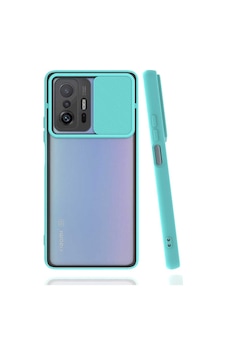 Kilifone - Xiaomi Uyumlu Mi 11t Pro 5g - Kılıf Slayt Sürgülü Arkası Buzlu Lensi Kapak - Turkuaz Kilifone - Xiaomi Uyumlu Mi 11t Pro 5g - Kılıf Slayt Sürgülü Arkası Buzlu Lensi Kapak - Turkuaz