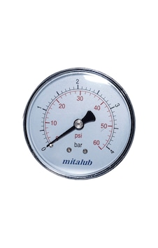 Mitalub Metal Gövde Arkadan Manometreler 63mm X 60bar Mitalub Metal Gövde Arkadan Manometreler 63mm X 60bar