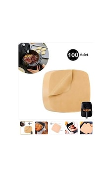 100 Adet Air Fryer Pişirme Kağıdı Tek Kullanımlık Yağ Kare 100 Adet Air Fryer Pişirme Kağıdı Tek Kullanımlık Yağ Kare