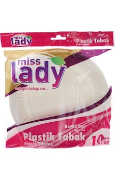 Plastik Büyük Boy Tabak 10'lu Plastik Büyük Boy Tabak 10'lu