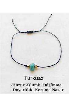 Turkuaz Kırıktaş Makrome Bileklik Çok Renkli Turkuaz Kırıktaş Makrome Bileklik Çok Renkli