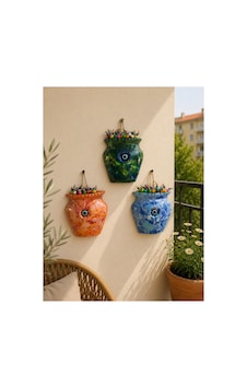 Ebru Desenli Saksı Ev Dekorasyon Duvar Dekorasyon Bahçe Dekorasyon Balkon Dekorasyon Süsü 3 ' Lü Set Ebru Desenli Saksı Ev Dekorasyon Duvar Dekorasyon Bahçe Dekorasyon Balkon Dekorasyon Süsü 3 ' Lü Set