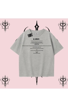 Tarzsokak El-varis İngilizce Rabbimin 99 İsminden El-varis Oversize Unisex Tişört Hakikat Temalı Streetwea Gri Tarzsokak El-varis İngilizce Rabbimin 99 İsminden El-varis Oversize Unisex Tişört Hakikat Temalı Streetwea Gri