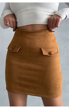 Verymoda Cepli Etek F1572 Taba Verymoda Cepli Etek F1572 Taba