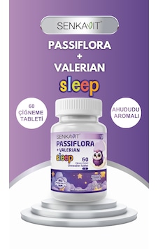 Senkavit Sleep Passiflora ,valerian Ahududu Aromalı 60 Çiğneme Tableti Senkavit Sleep Passiflora ,valerian Ahududu Aromalı 60 Çiğneme Tableti