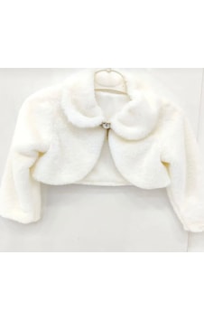Mnk Baby & Kids Pelüş Uzun Kol Kız Çocuk Bolerosu M00681 Ekru Mnk Baby & Kids Pelüş Uzun Kol Kız Çocuk Bolerosu M00681 Ekru