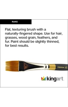 Lexroo Original Gold Paint Brush-flat Rake, Size: 3/4 Lexroo Original Gold Paint Brush-flat Rake, Size: 3/4