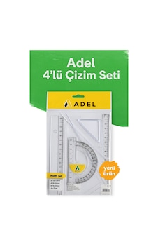 Okul Geometri Çizim Seti 4 Parça Şeffaf