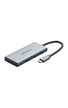 Vention 6'sı 1 Arada Alüminyum Alaşımlı Type-c Hub Çoklayıcı - 4k Hdmı 3xusb 3,0 Sd Tf Gri 0,15m Vention 6'sı 1 Arada Alüminyum Alaşımlı Type-c Hub Çoklayıcı - 4k Hdmı 3xusb 3,0 Sd Tf Gri 0,15m
