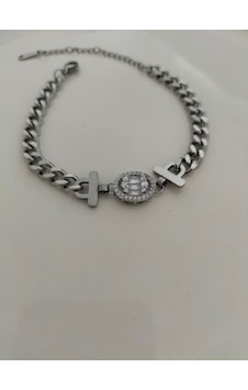 Kadın Zirkon Taşlı Baget Çelik Zincir Bileklik N11.395 Metalik Kadın Zirkon Taşlı Baget Çelik Zincir Bileklik N11.395 Metalik