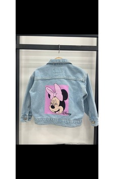 Cinarium Kız Çocuk Minnie Kot Ceket Mavi
