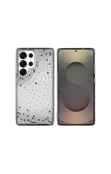 Samsung Galaxy Uyumlu S25 Ultra Kılıf Airbag Tasarımlı Damla Taşlı Şeffaf Zore Pera Silikon Kapak - Siyah Samsung Galaxy Uyumlu S25 Ultra Kılıf Airbag Tasarımlı Damla Taşlı Şeffaf Zore Pera Silikon Kapak - Siyah