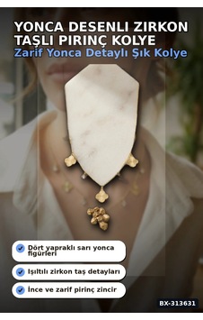 Bay Yonca Desenli Zirkon Taşlı 45 Cm Pirinç Bijuteri Kolye - Günlük Kullanıma Uygun Bx-313631 Najmaddin Standart Bay Yonca Desenli Zirkon Taşlı 45 Cm Pirinç Bijuteri Kolye - Günlük Kullanıma Uygun Bx-313631 Najmaddin Standart