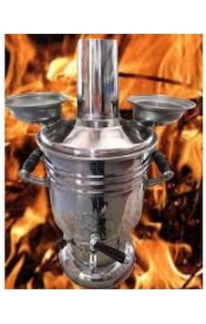 Sözenler Krom Odunlu Kömürlü 6 L Semaver Inox Sözenler Krom Odunlu Kömürlü 6 L Semaver Inox