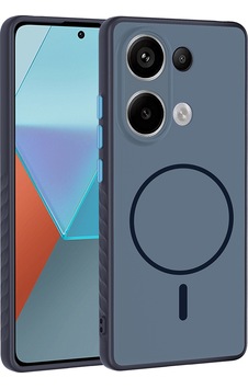 Zore Redmi Note 13 Pro 4g Kılıf M-safe Şarj Özellikli Zore Tea Kapak - Lacivert