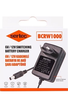 Bcrw1000 6v/12v 1a Kademeli Batarya Ve Akü Şarj Adaptörü Bcrw1000 6v/12v 1a Kademeli Batarya Ve Akü Şarj Adaptörü