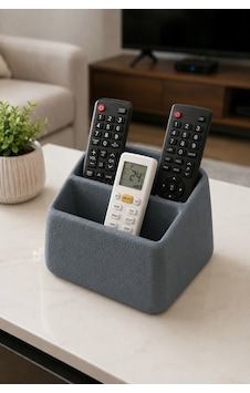 Masa Üstü Kumandalık Organizer Çok Bölmeli Tv Klima Kumanda Standı Düzenleyici 16x13x9.6 Cm Gri Masa Üstü Kumandalık Organizer Çok Bölmeli Tv Klima Kumanda Standı Düzenleyici 16x13x9.6 Cm Gri