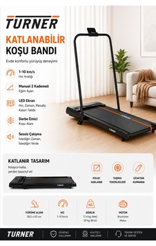 Turner Katlanabilir Yürüyüş Bandı Koşu Bandı