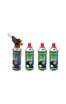 Orcamp Kamp Kartuş Tüp 227gr + Çakmaklı Pürmüz Set 4'lü Set Orgaz Orcamp Kamp Kartuş Tüp 227gr + Çakmaklı Pürmüz Set 4'lü Set Orgaz