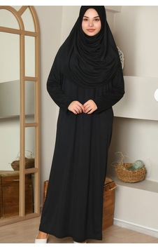 Unika Boutique Tek Parça Elbise Namazlık Siyah
