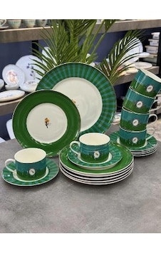 Acar Lumiere Yeşil 6 Kişilik 19 Parça Porselen Pasta-ikram Seti Ncy-08548 Çok Renkli Acar Lumiere Yeşil 6 Kişilik 19 Parça Porselen Pasta-ikram Seti Ncy-08548 Çok Renkli