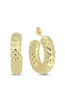 Rough Gold Küpe Beyaz Rough Gold Küpe Beyaz