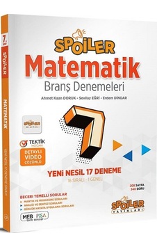 7.Sınıf Matematik Branş Denemeleri - Spoiler Yayınları 7.Sınıf Matematik Branş Denemeleri - Spoiler Yayınları
