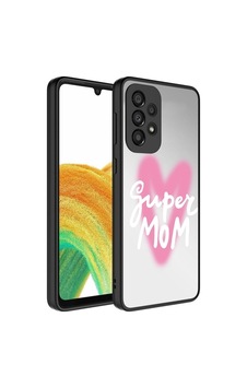 Galaxy A33 5g Kılıf Aynalı Desenli Kamera Korumalı Parlak Zore Mirror Kapak Süper Anne
