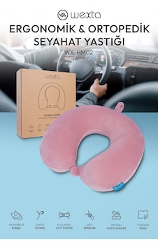 Wexta Seyahat Boyun Yastığı Comfort Ortopedik Seyahat Yastığı Visco Pembe Wexta Seyahat Boyun Yastığı Comfort Ortopedik Seyahat Yastığı Visco Pembe