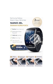 Samsung Galaxy Watch Gear Sm-r750 Uyumlu Nano Jel Ekran Koruyucu 2 Adet Darbe Emici Tam Kaplayan Samsung Galaxy Watch Gear Sm-r750 Uyumlu Nano Jel Ekran Koruyucu 2 Adet Darbe Emici Tam Kaplayan