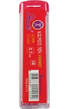 Masis Kırmızı Uç Kalem Ucu 0.7 Mm. 60 Mm 12'li