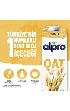 1 L Laktozsuz Vegan Yulaf Sütü