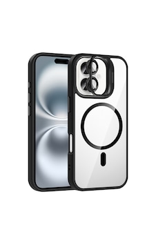 Apple Uyumlu iPhone 16 Plus Kılıf Standlı Ve Kamera Lens li M-safe Şarj Özellikli Etro Kapak - Siyah Apple Uyumlu iPhone 16 Plus Kılıf Standlı Ve Kamera Lens li M-safe Şarj Özellikli Etro Kapak - Siyah