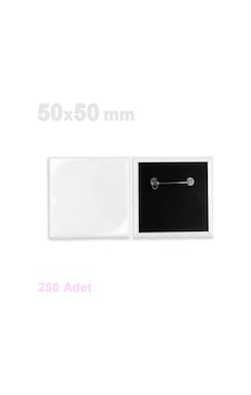 Kare Rozet - 250 Adet 50x50mm Uv Baskıya Uygun