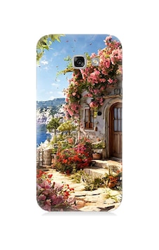 Samsung Galaxy A7 2017 Uyumlu Çiçekli Ev Desenli Silikon Kılıf Samsung Galaxy A7 2017 Uyumlu Çiçekli Ev Desenli Silikon Kılıf