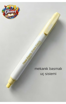 Mekanik Basmalı Kalem Tipi Silgi 1 Adet - Sarı Mekanik Basmalı Kalem Tipi Silgi 1 Adet - Sarı