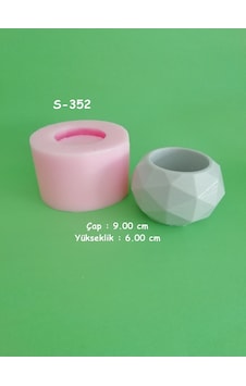 Yuvarlak Geometrik Saksı Silikon Kalıp