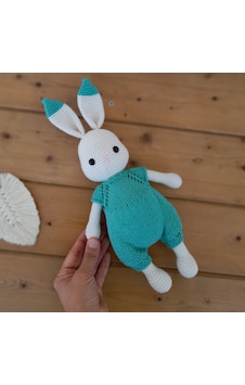 Amigurumi Tulumlu Tavşan Mint Yeşili