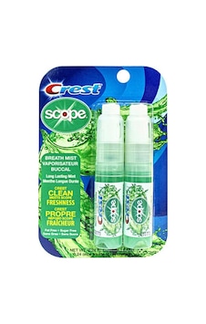 Crest Breath Mist With Scope Long Lasting Mint 2 Bottles Crest Breath Mist With Scope Long Lasting Mint 2 Bottles