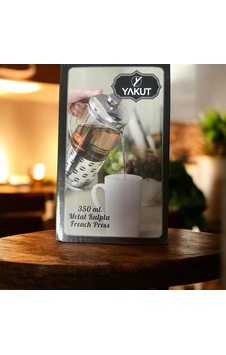 Yakut Metal Kulplu French Press, 350 Ml, Cam Gövdeli Kahve Presi Çok Renkli Yakut Metal Kulplu French Press, 350 Ml, Cam Gövdeli Kahve Presi Çok Renkli